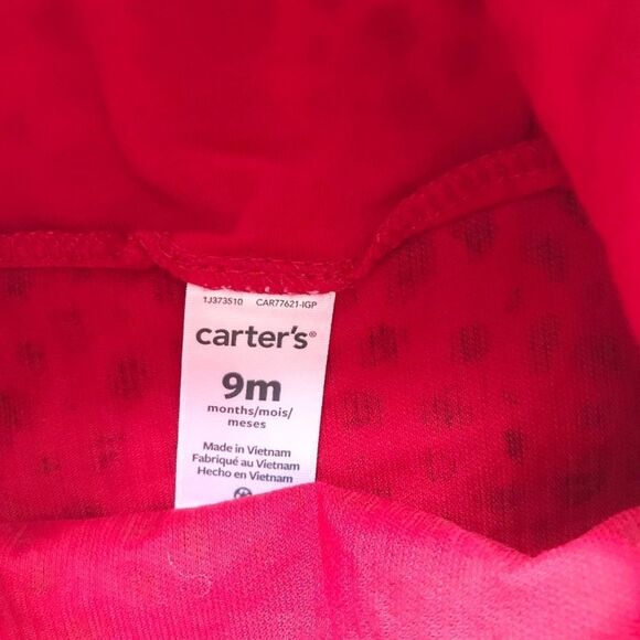 Carters leopard print corduroy dress jumper 9 months - Picture 3 of 5